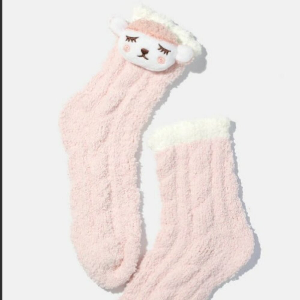 Cute as a Lamb Fuzzy  Socks